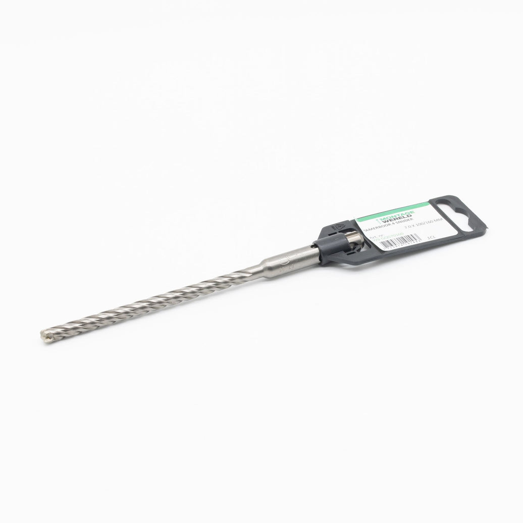 4-snijder 7.0x100/160mm Uni SDS Plus Premium PGM auto soldering Hamerboor Betonboor