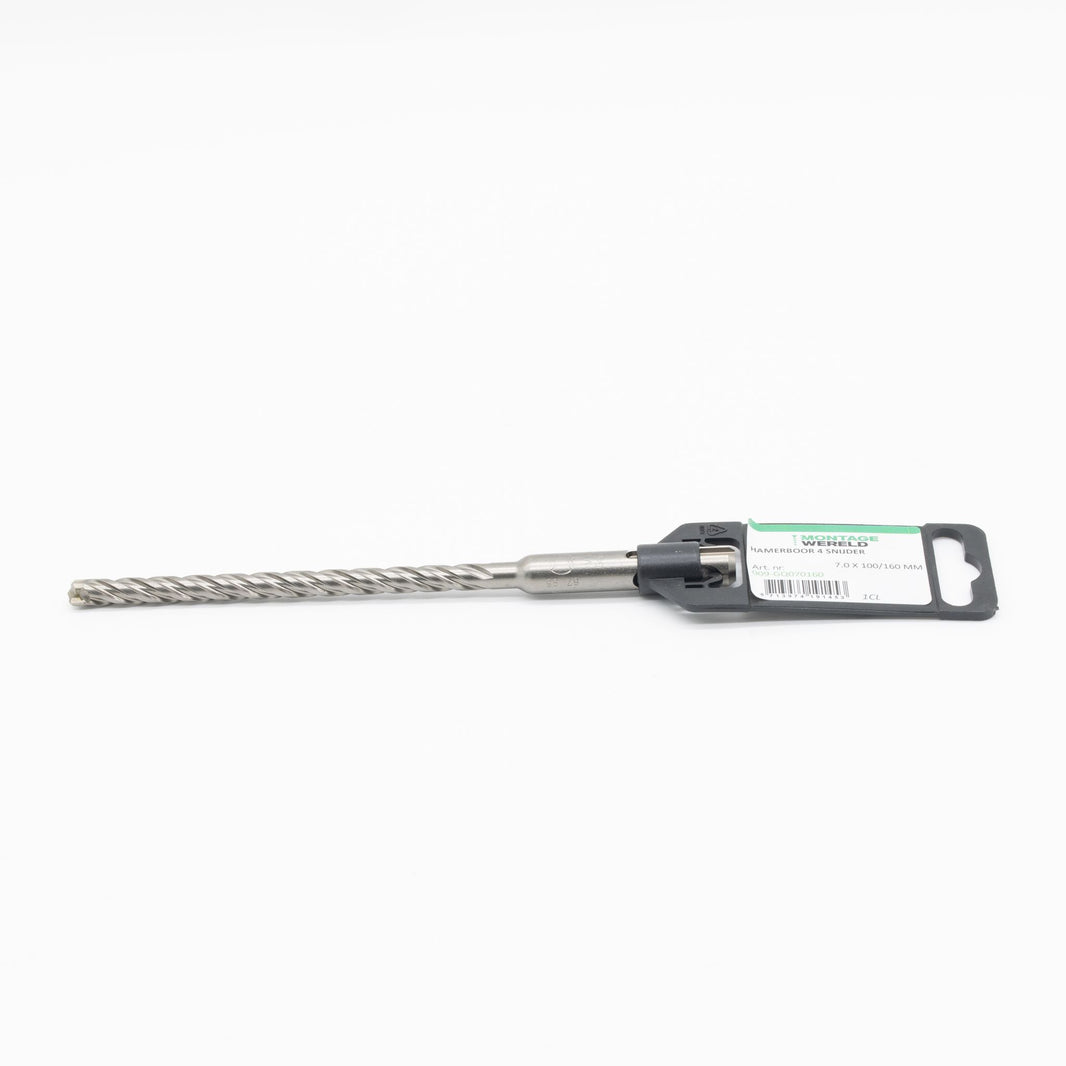4-snijder 7.0x100/160mm Uni SDS Plus Premium PGM auto soldering Hamerboor Betonboor