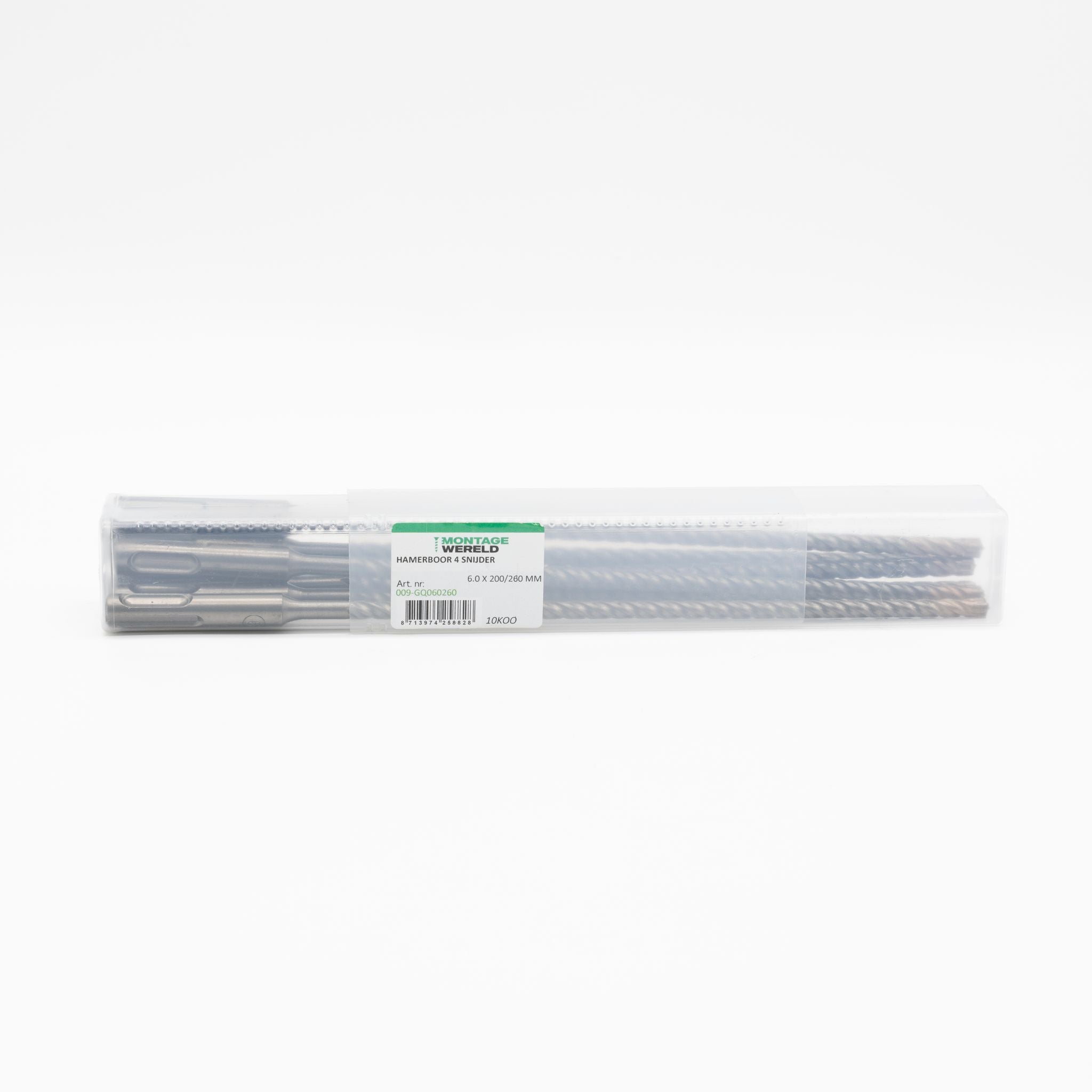 4-snijder 6.0x200/260mm Uni SDS Plus Premium PGM auto soldering Hamerboor Betonboor
