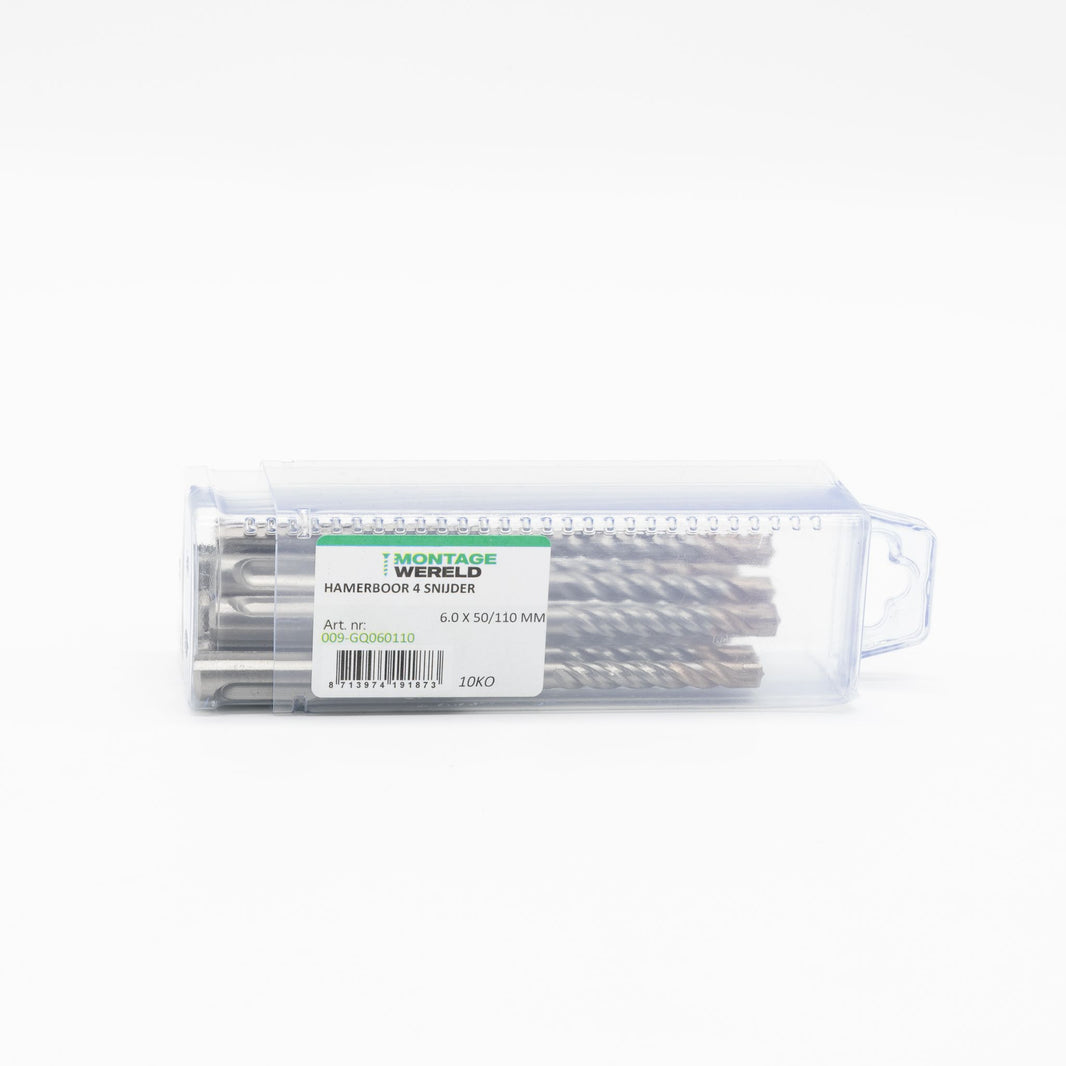 4-snijder 6.0x50/110mm Uni SDS Plus Premium PGM auto soldering Hamerboor Betonboor