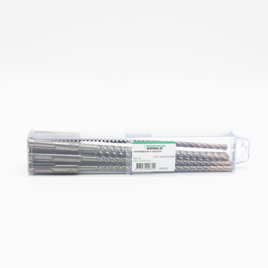4-snijder 6.5x150/210mm Uni SDS Plus Premium PGM auto soldering Hamerboor Betonboor