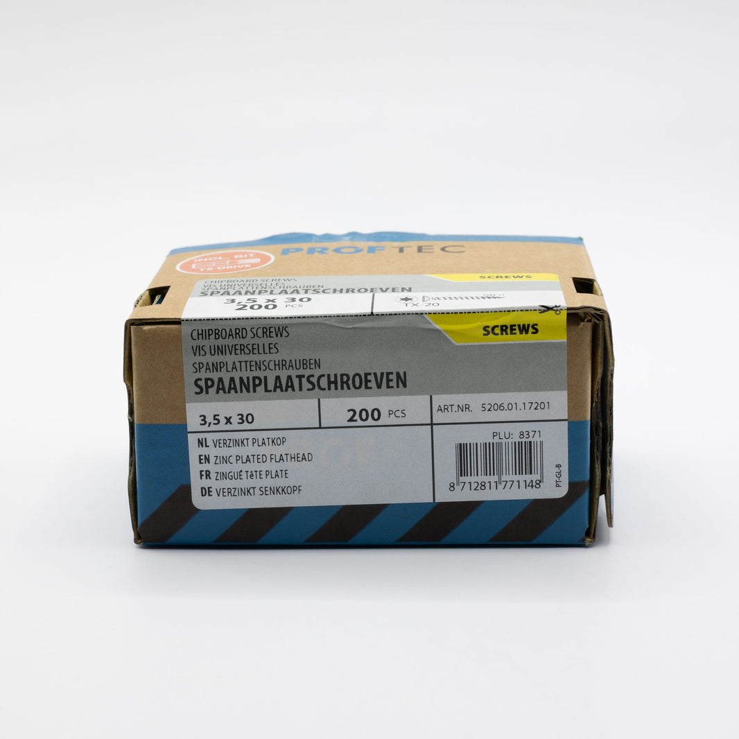 Proftec 3.5x30mm TORX spaanplaatschroeven verzinkt 200st