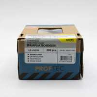 Proftec 3.5x50/30mm TORX spaanplaatschroeven verzinkt 200st