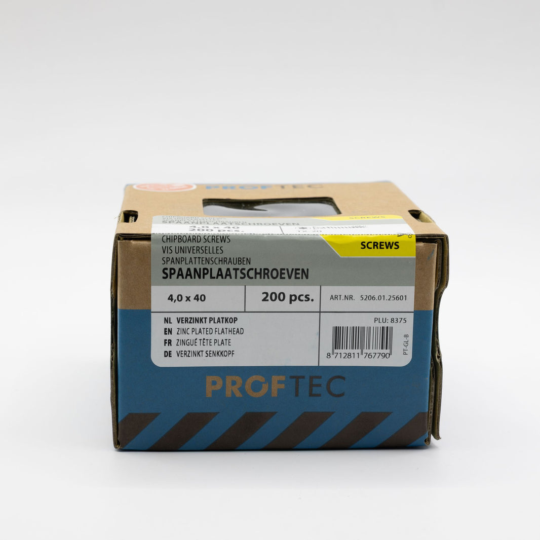 Proftec 4.0x40mm TORX spaanplaatschroeven verzinkt 200st