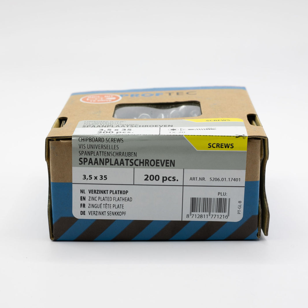 Proftec 3.5x35mm TORX spaanplaatschroeven verzinkt 200st