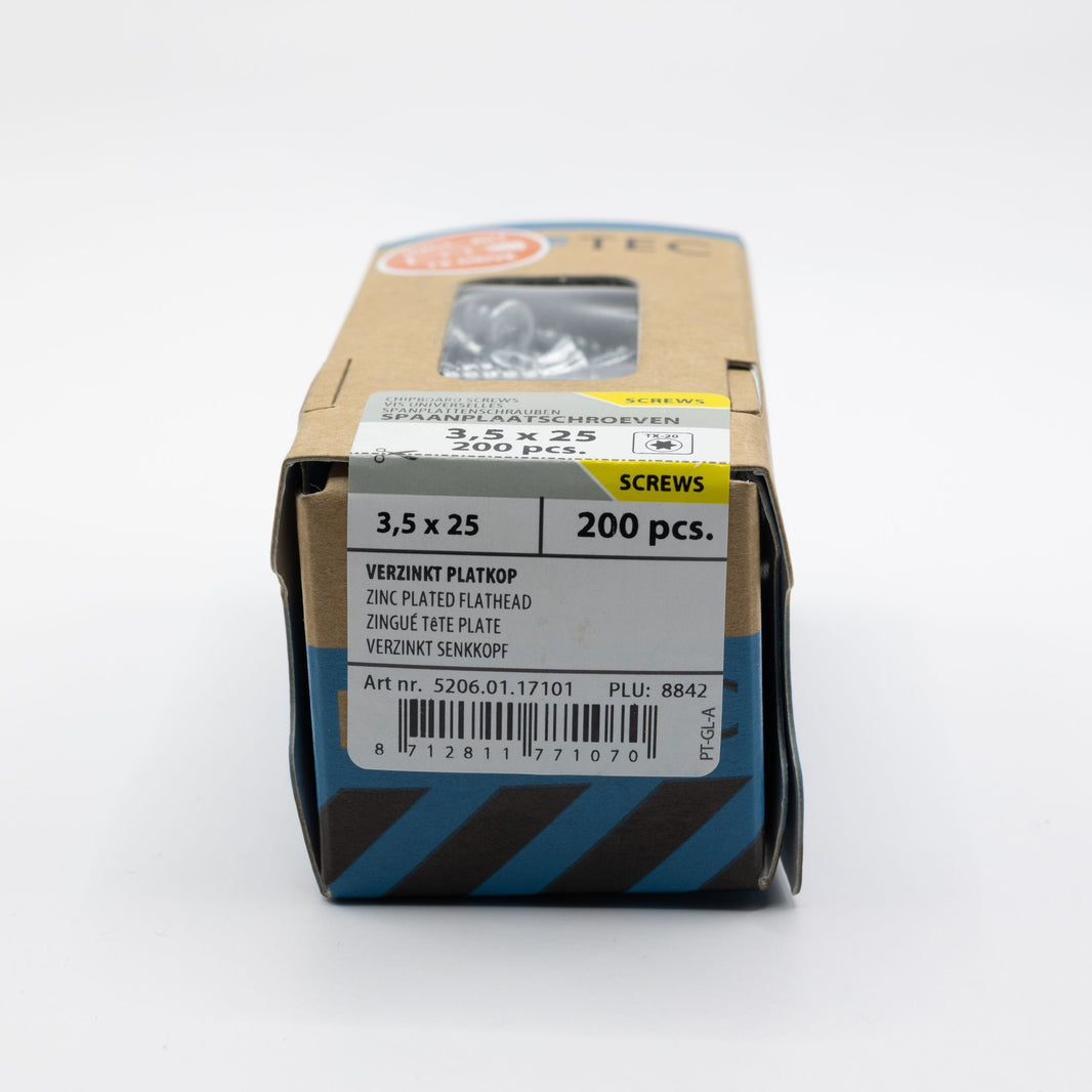 Proftec 3.5x25mm TORX spaanplaatschroeven verzinkt 200st