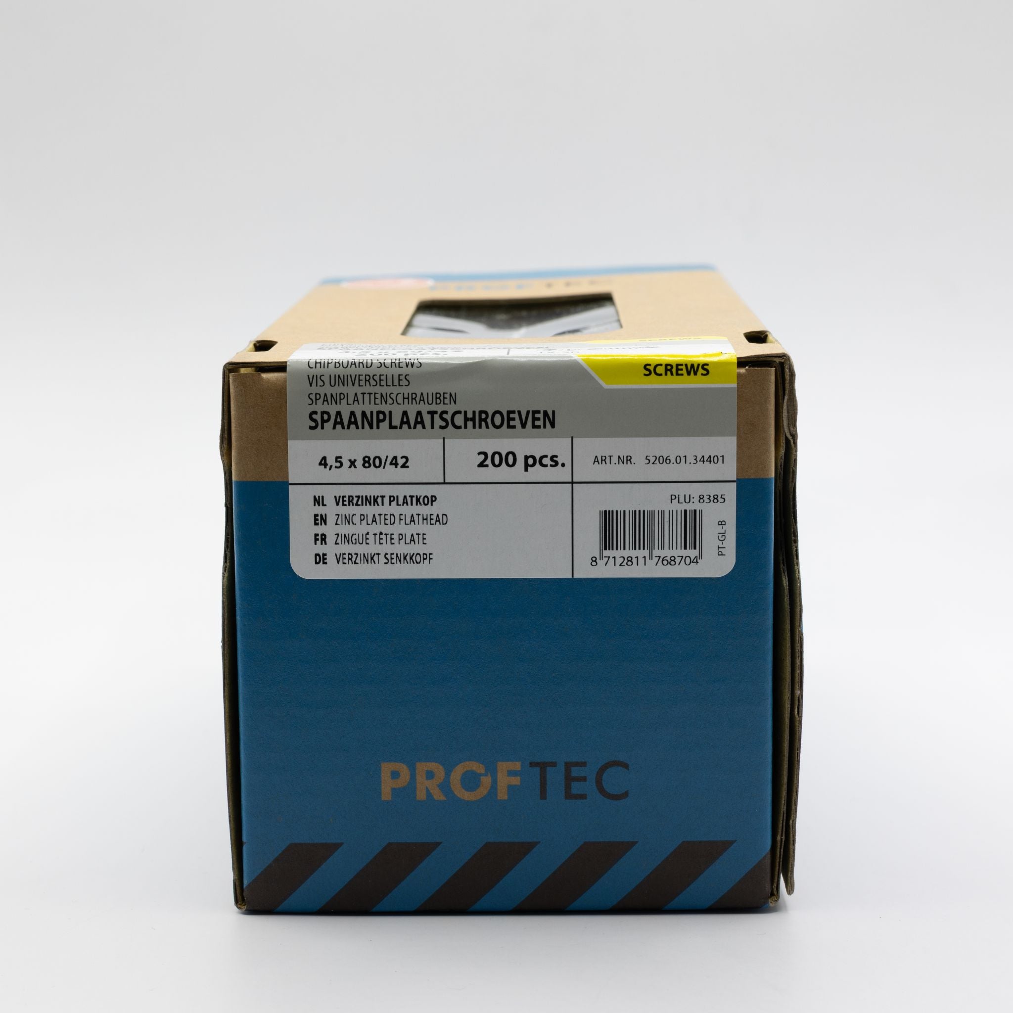 Proftec 4.5x80/42mm TORX spaanplaatschroeven verzinkt 200st