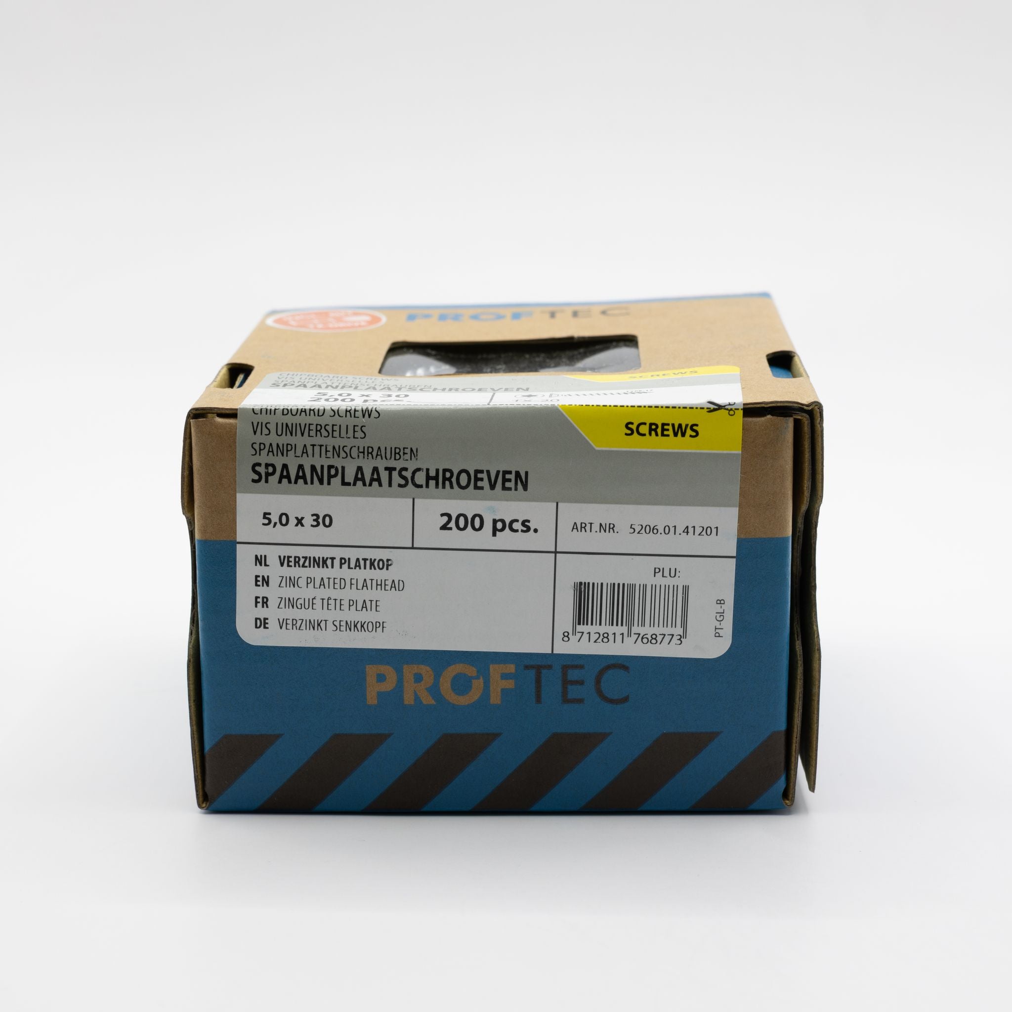 Proftec 5.0x30mm TORX spaanplaatschroeven verzinkt 200st