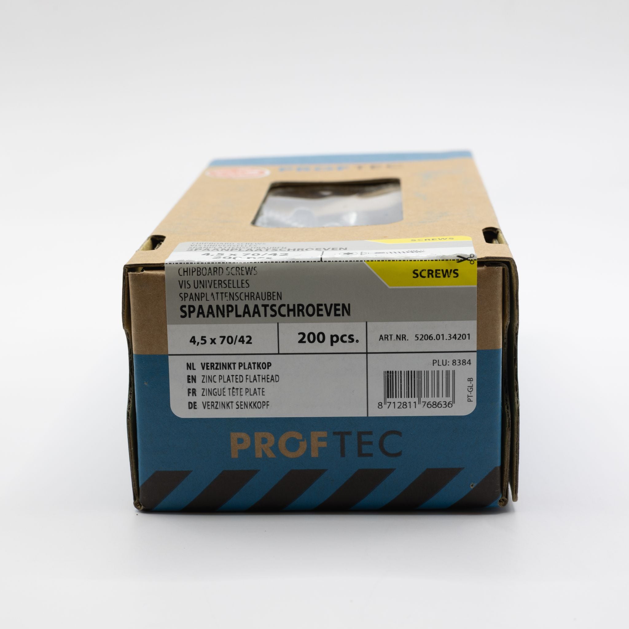 Proftec 4.5x70/42mm TORX spaanplaatschroeven verzinkt 200st