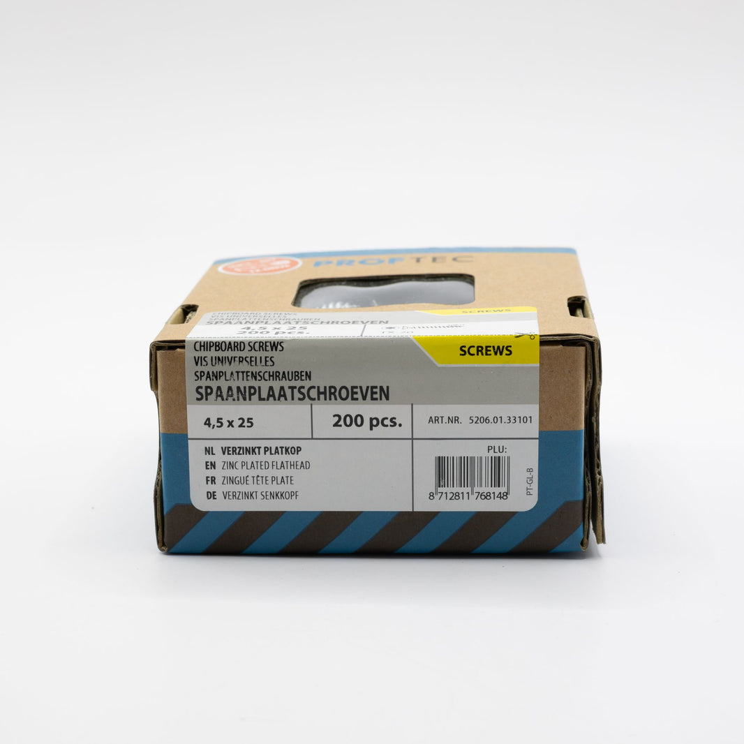 Proftec 4.5x25mm TORX spaanplaatschroeven verzinkt 200st