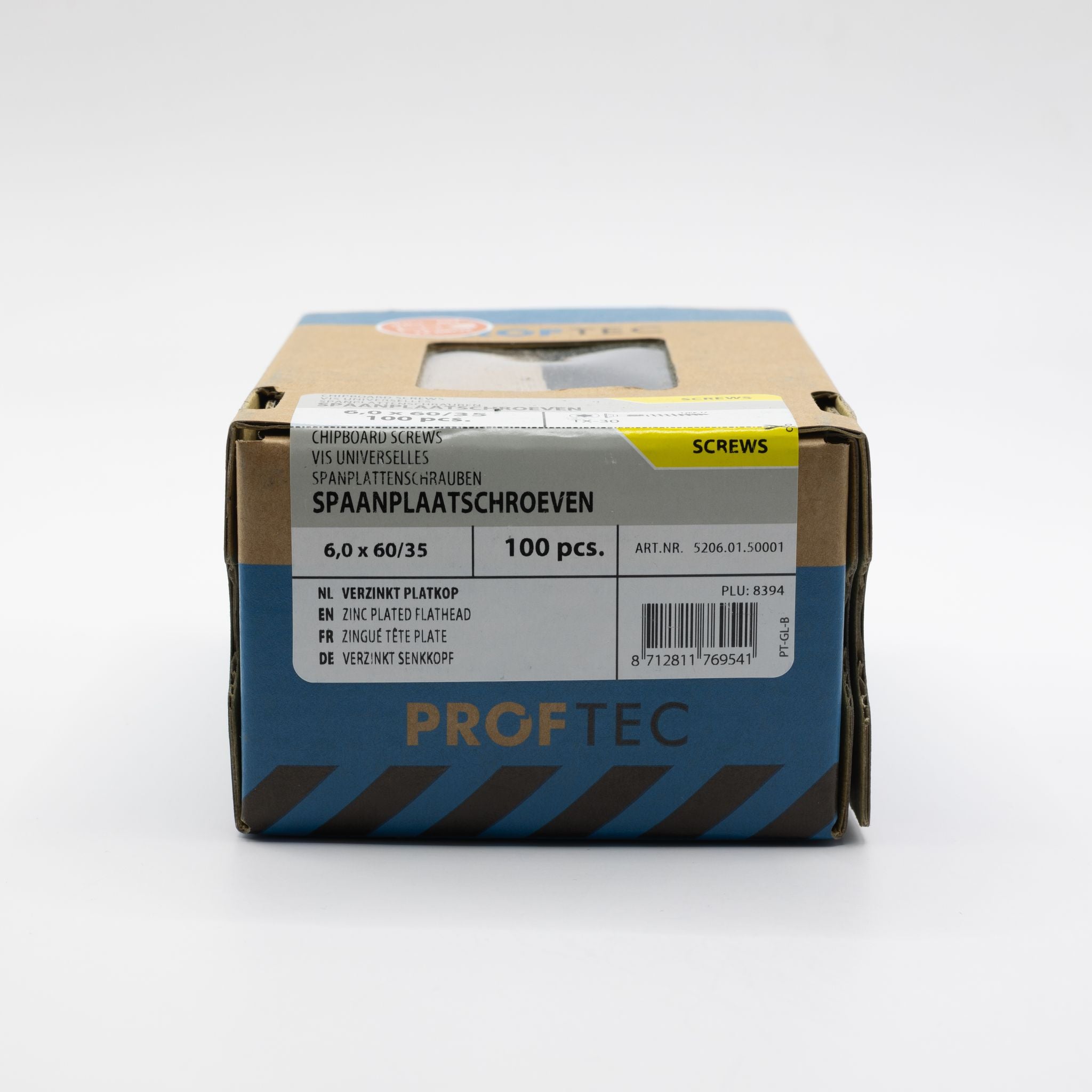 Proftec 6.0x60/35mm TORX spaanplaatschroeven verzinkt 100st