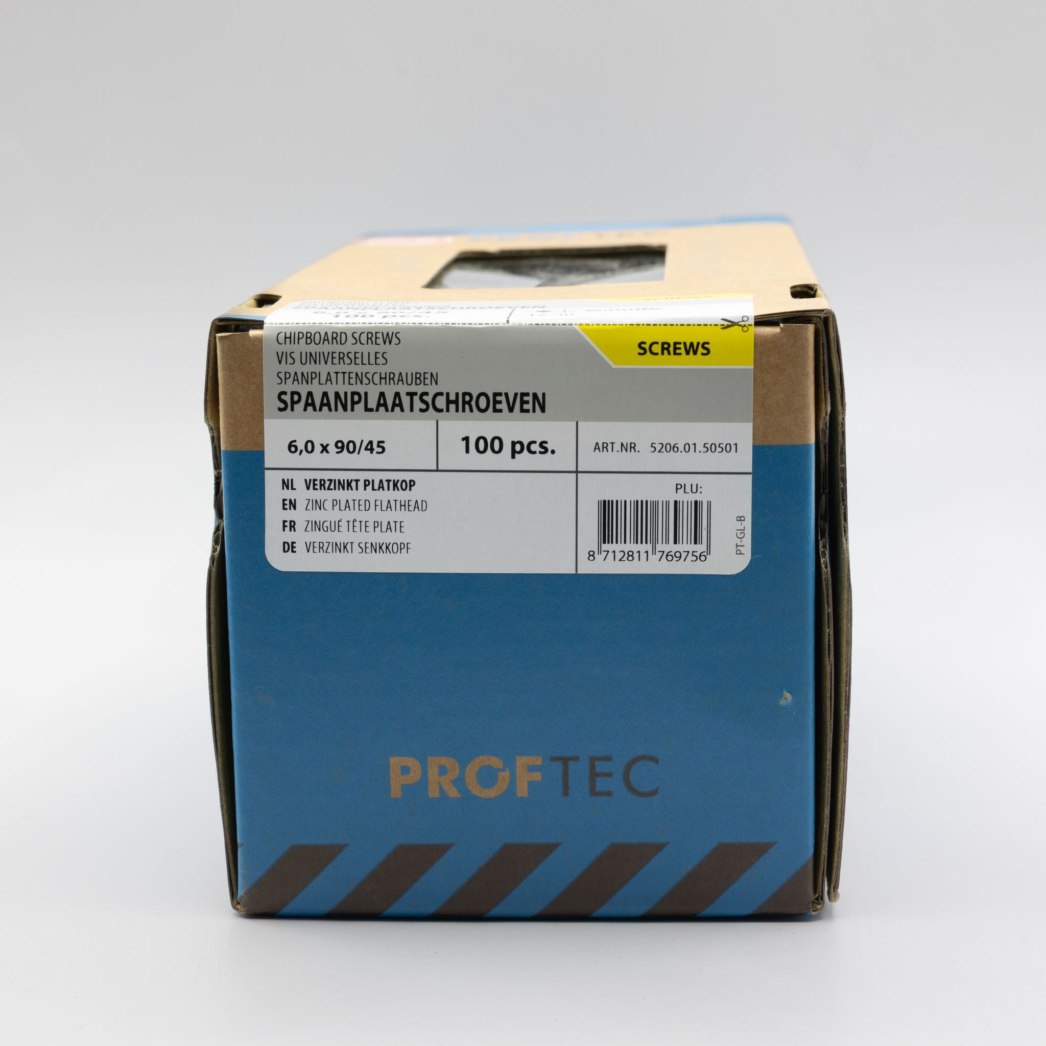 Proftec 6.0x90/45mm TORX spaanplaatschroeven verzinkt 100st