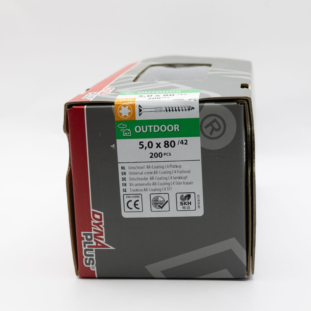 DynaPlus unischroef 5.0x80/42mm TORX spaanplaatschroeven AR-coating outdoor 200st
