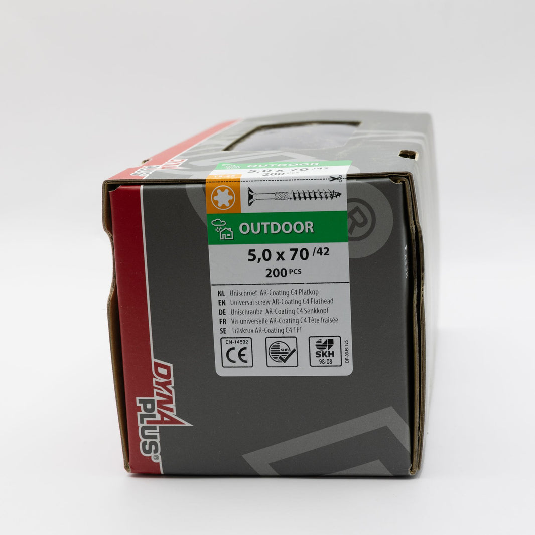 DynaPlus unischroef 5.0x70/42mm TORX spaanplaatschroeven AR-coating outdoor 200st