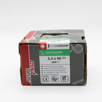 DynaPlus unischroef 3.5x40/24mm TORX spaanplaatschroeven AR-coating outdoor 200st