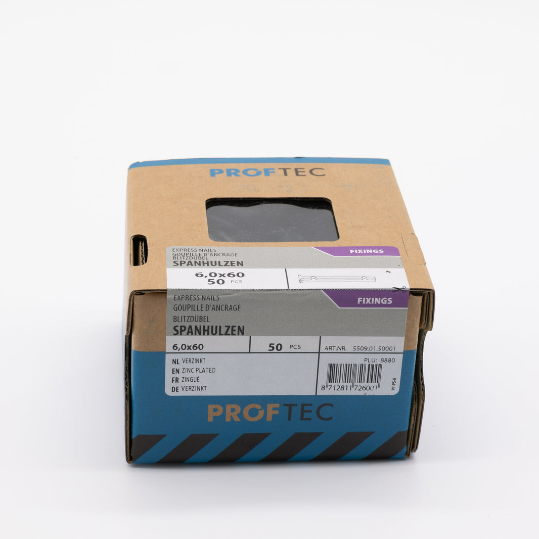 Proftec 6x60mm spanhuls 50st