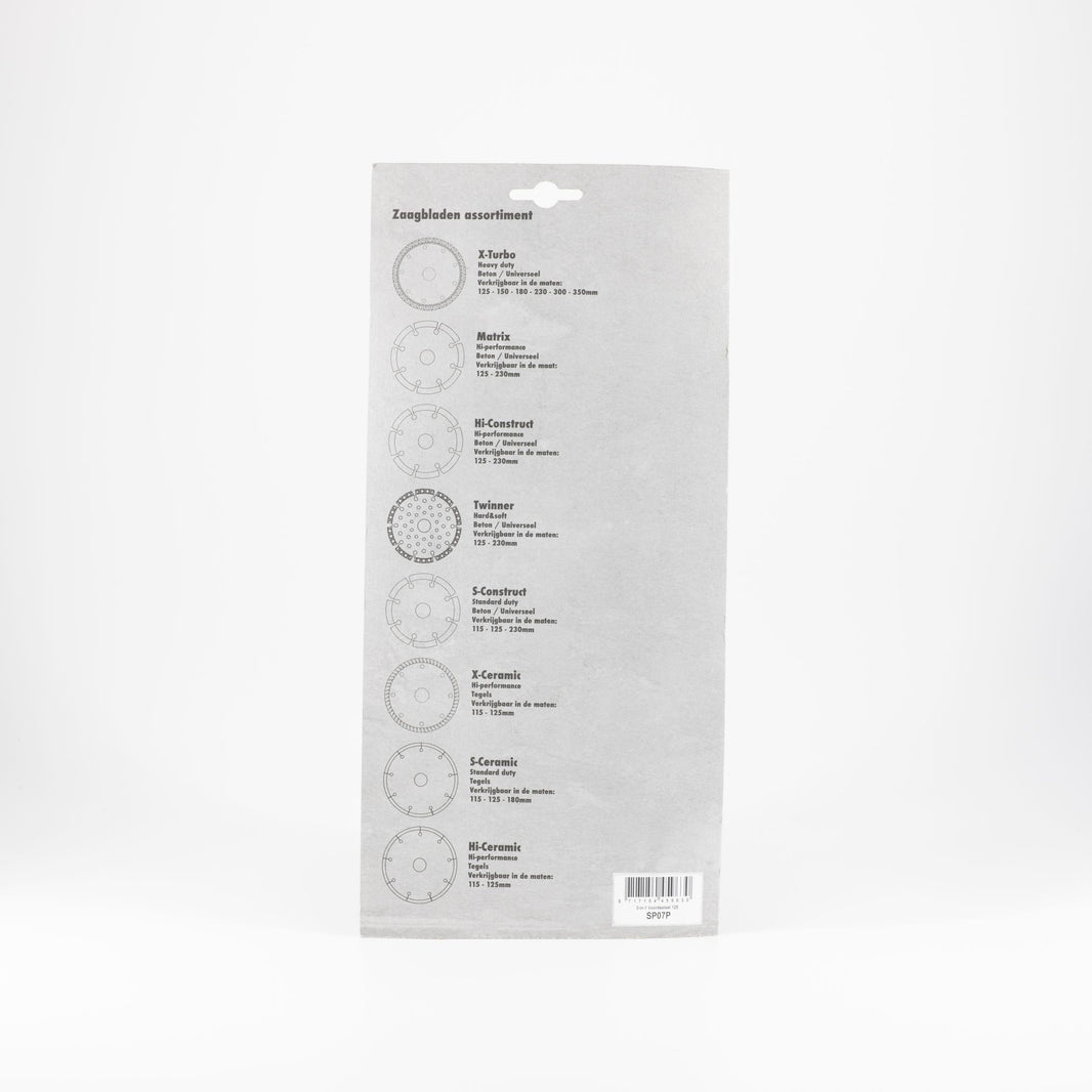 Perfectmate diamantzaagbladen 3-in-1 voordeelset 125x22.23mm