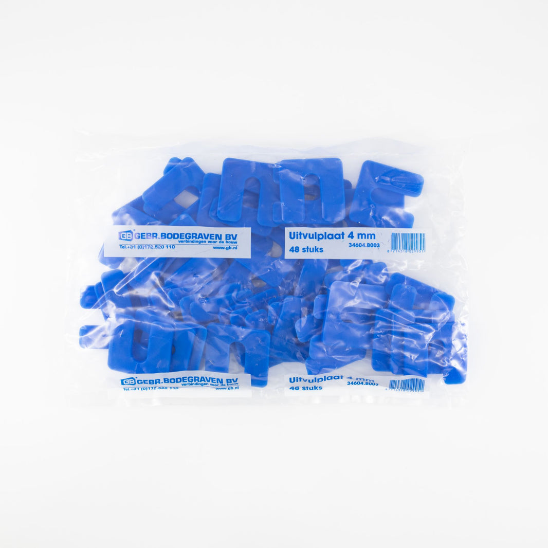 GB uitvulplaten 4mm blauw zak 48st