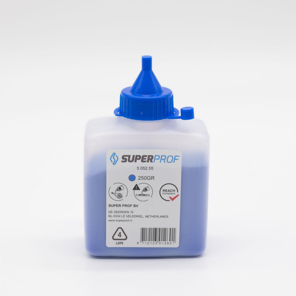 Superprof slaglijnpoeder 250 gram blauw