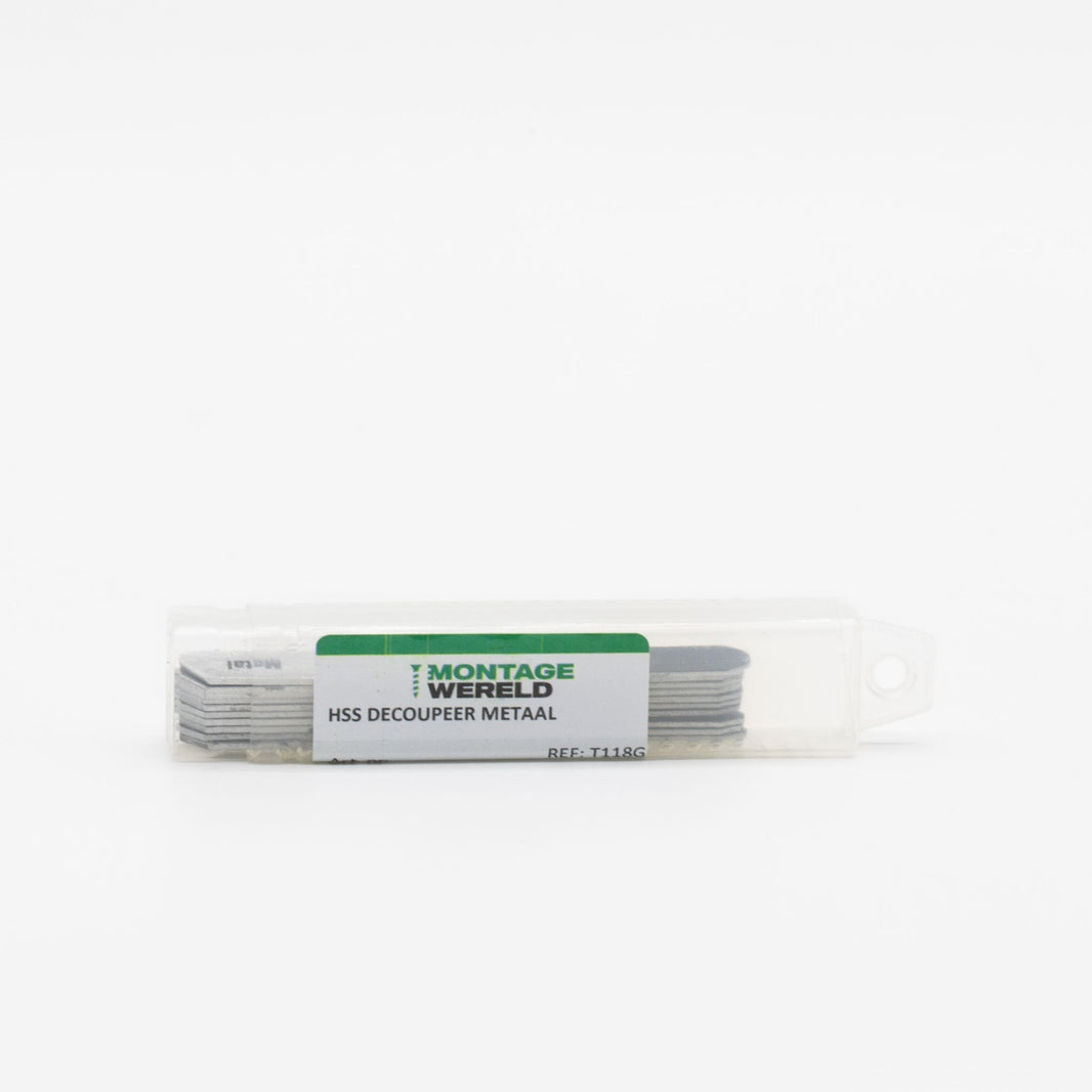 10st Montagewereld HSS decoupeer zaagblad metaal 55mm 32TPI