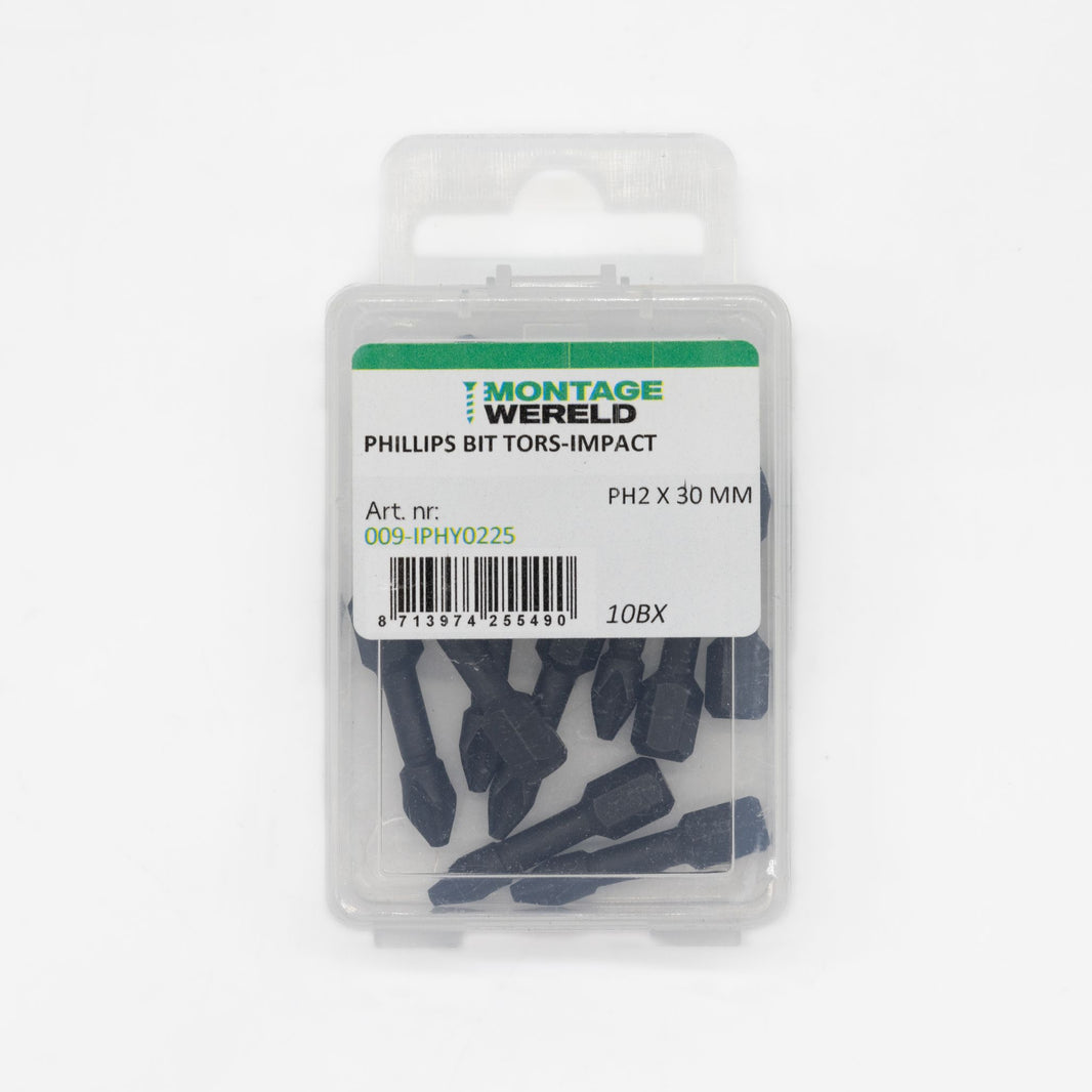 10st Montagewereld bit PH2x30mm Tors-Impact