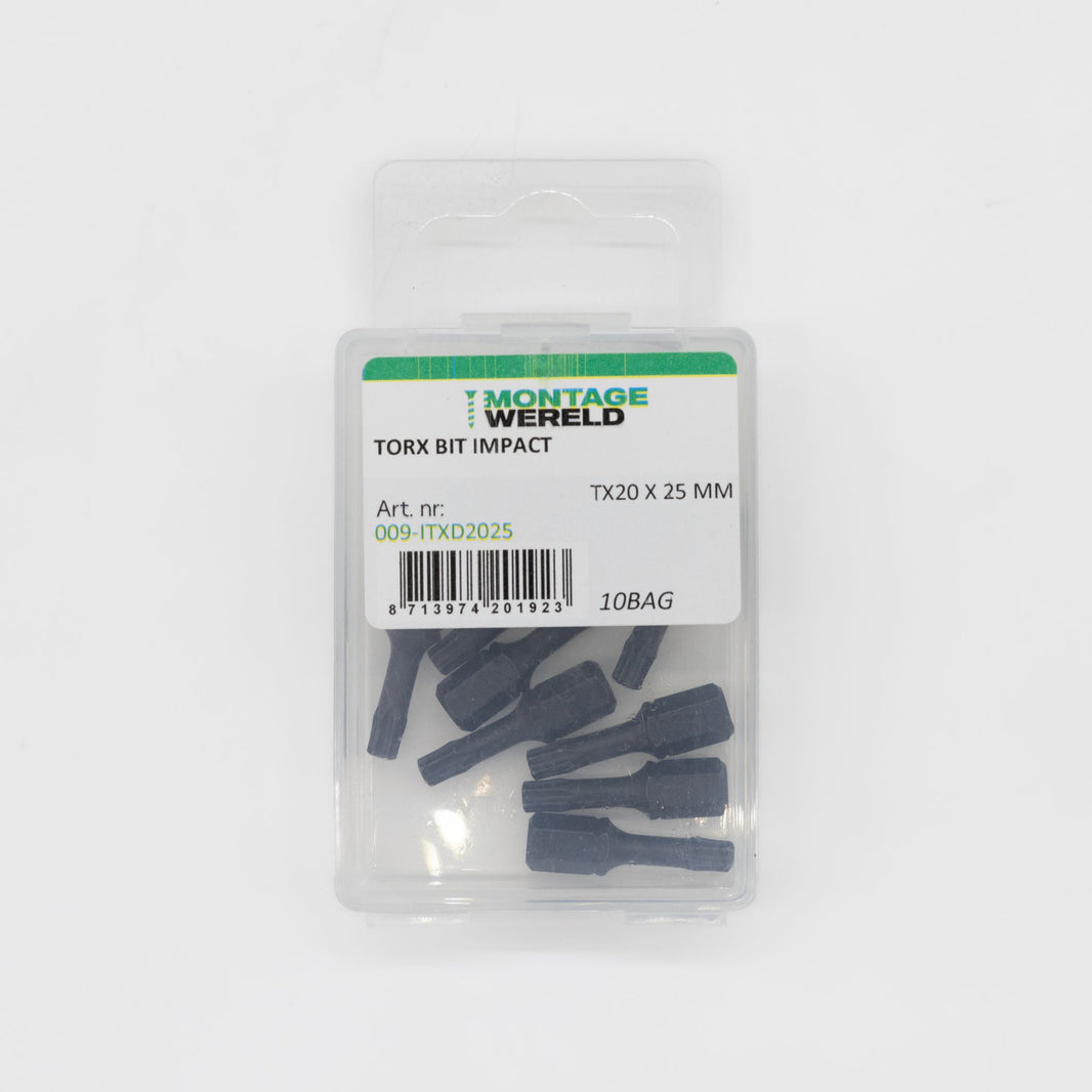 10st Montagewereld bit TX20x25mm Tors-Impact