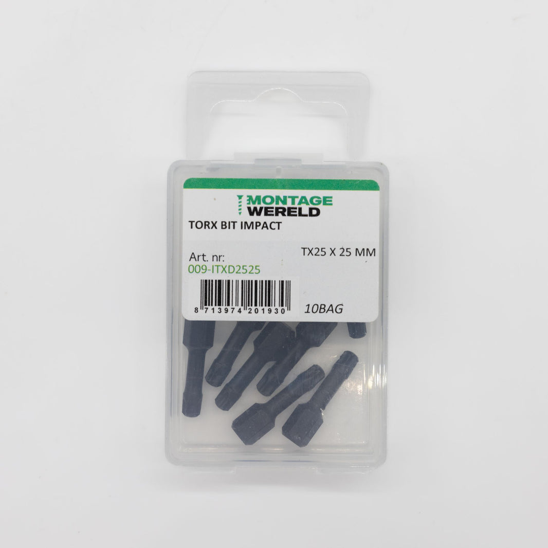 10st Montagewereld bit TX25x25mm Tors-Impact