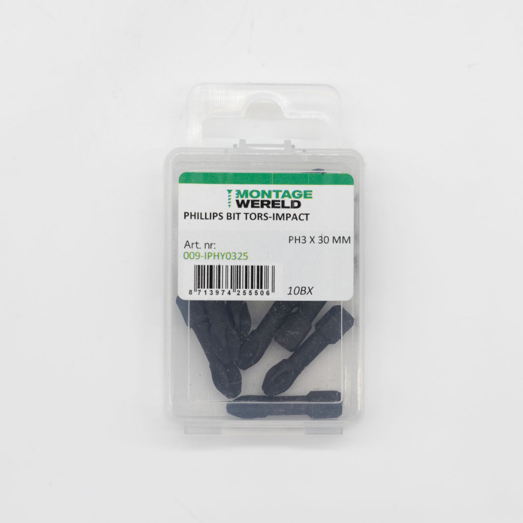 10st Montagewereld bit PH3x30mm Tors-Impact
